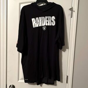 Raiders 3xl hooded short-sleeeved tshirt.  NFL log, Dri-fit